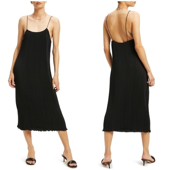 GOOD AMERICAN Plissé Midi Dress - Picture 1 of 6